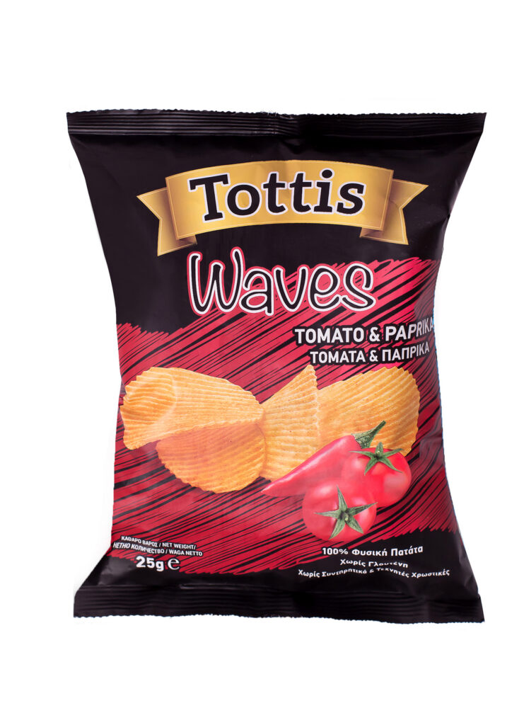 Chips karbowany Papryka/Pomidor 25g