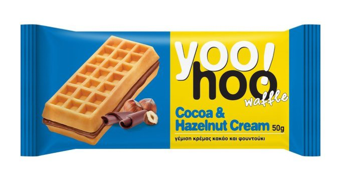 Gofry Yoo Hoo nadziewane kremem kakao/orzech  50g