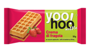 Gofry Yoo Hoo z nadzieniem o smaku truskawkowym 50g