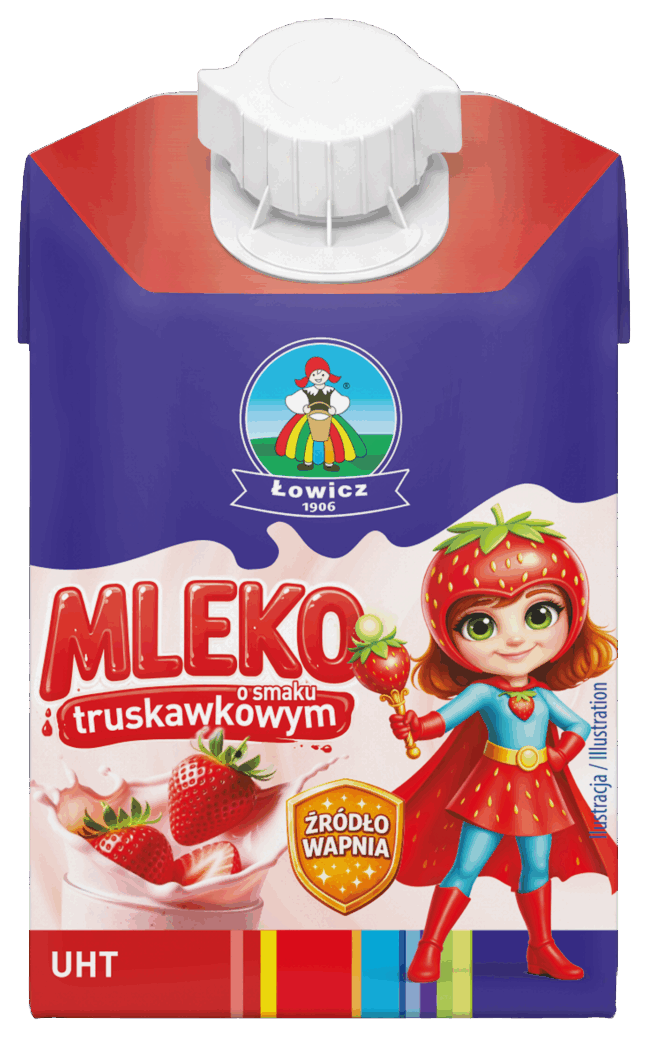 Mleko o smaku truskawkowym 200ml