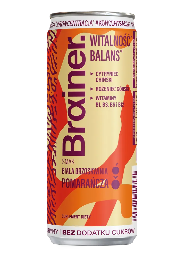 Brainer Biała brzoskwinia-pomarańcza 250ml